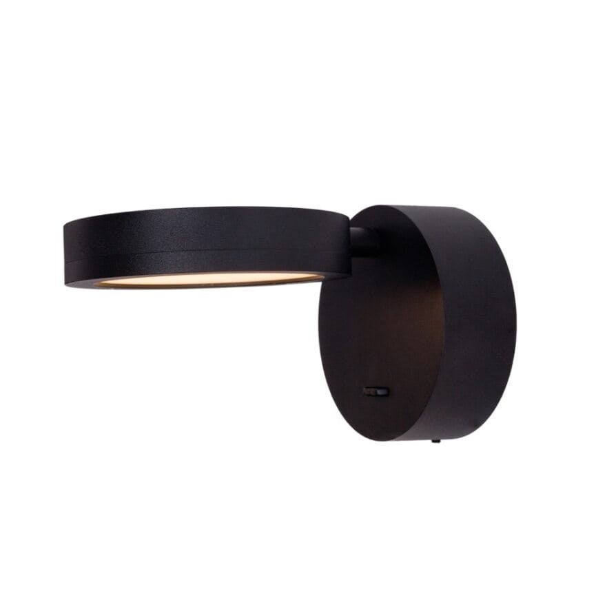 Kinkiet ścienny czarny okrągły regulowany IBIZA LED 6W W0350 Maxlight