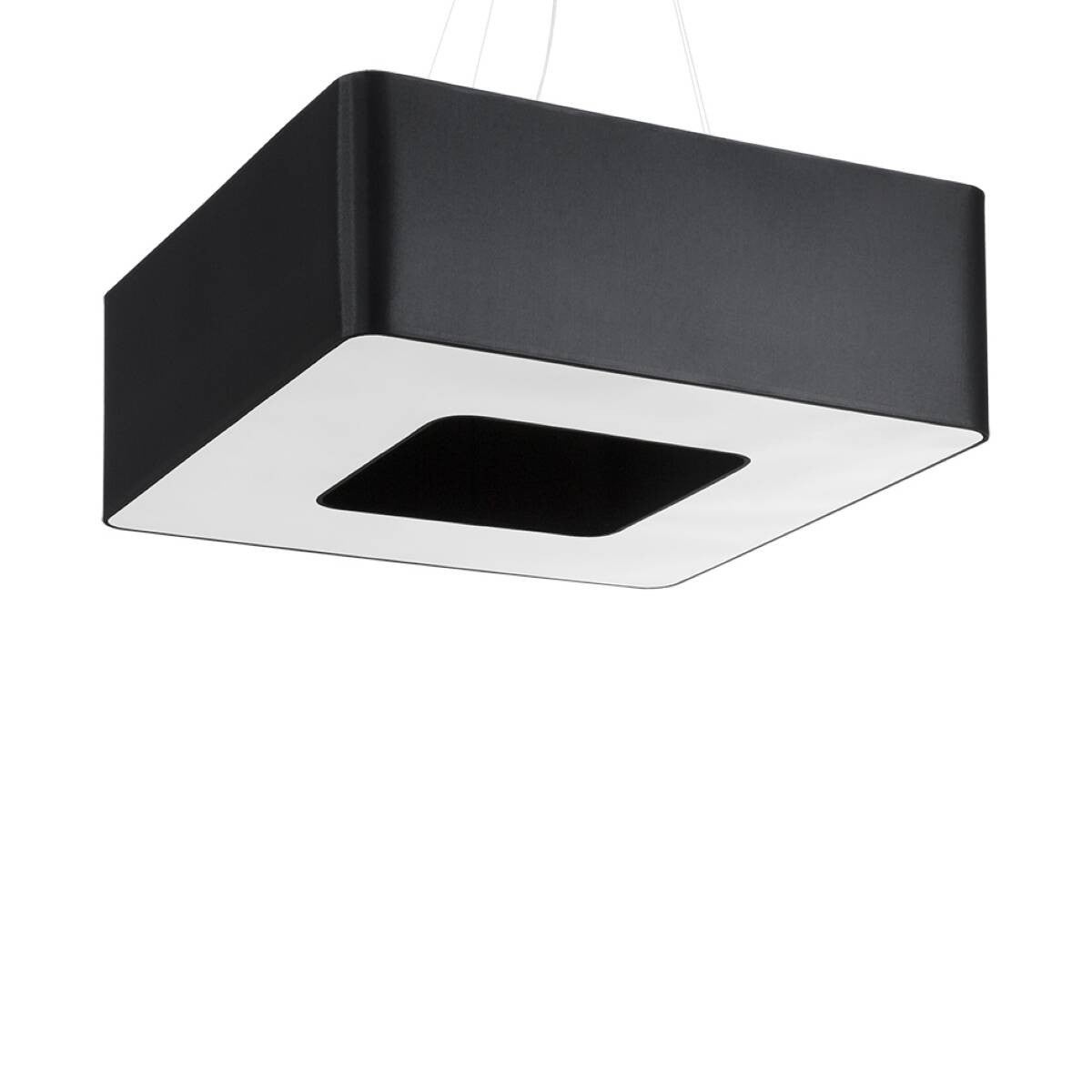 Lampa wisząca klosz kwadratowy czarny 60 x 22 cm URANO 8xE27 15W SL.0784 Sollux Lighting