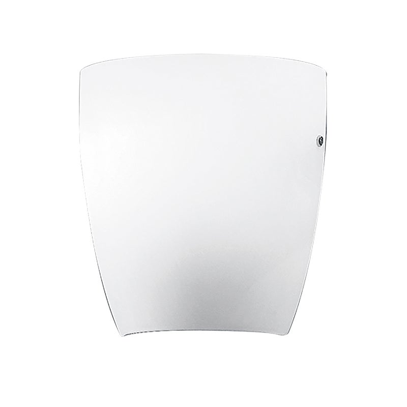 Kinkiet z serii Kawa 22 cm – satynowo-białe szkło i metal z gniazdem LED E27 – RossiNi Group