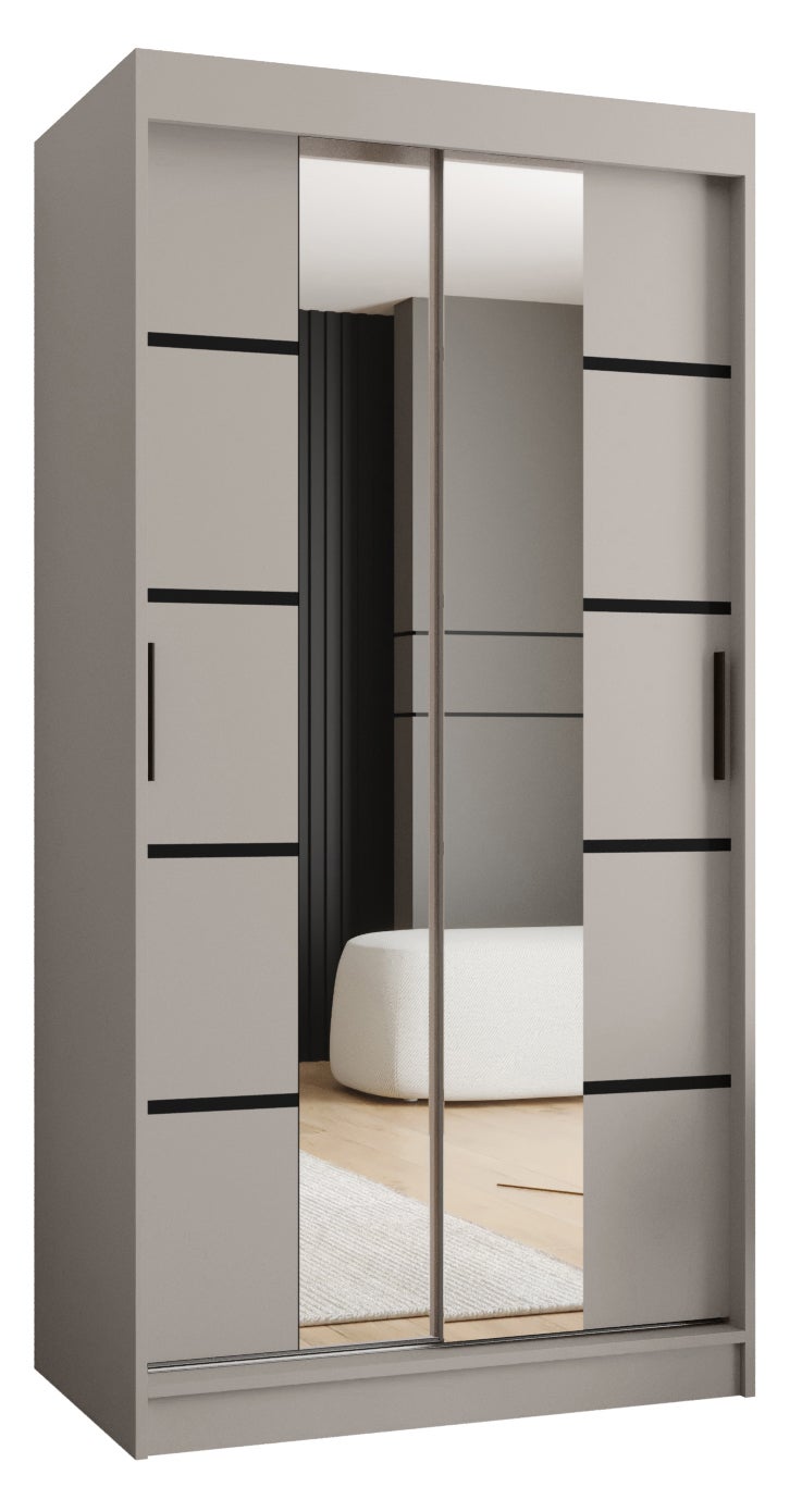 Szafa przesuwna garderoba RUBINO V4 100 x 62 x 200 cm Kaszmir