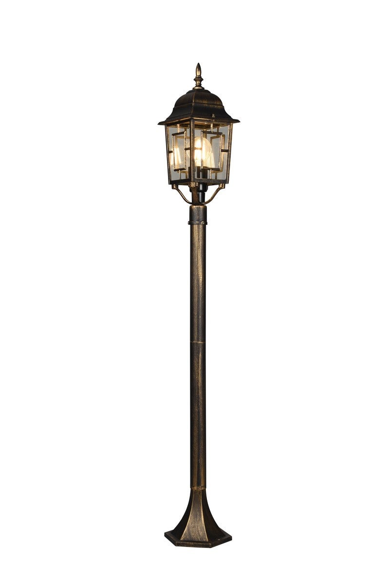 Lampa ogrodowa stojąca Volturno stary mosiądz z patyną 1xE27x60W IP23 wym: 100 x 15 x 17 cm aluminium Trio