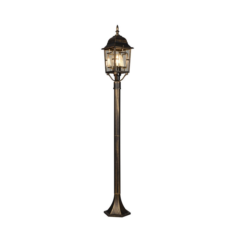 Lampa ogrodowa stojąca Volturno stary mosiądz z patyną 1xE27x60W IP23 wym: 100 x 15 x 17 cm aluminium Trio