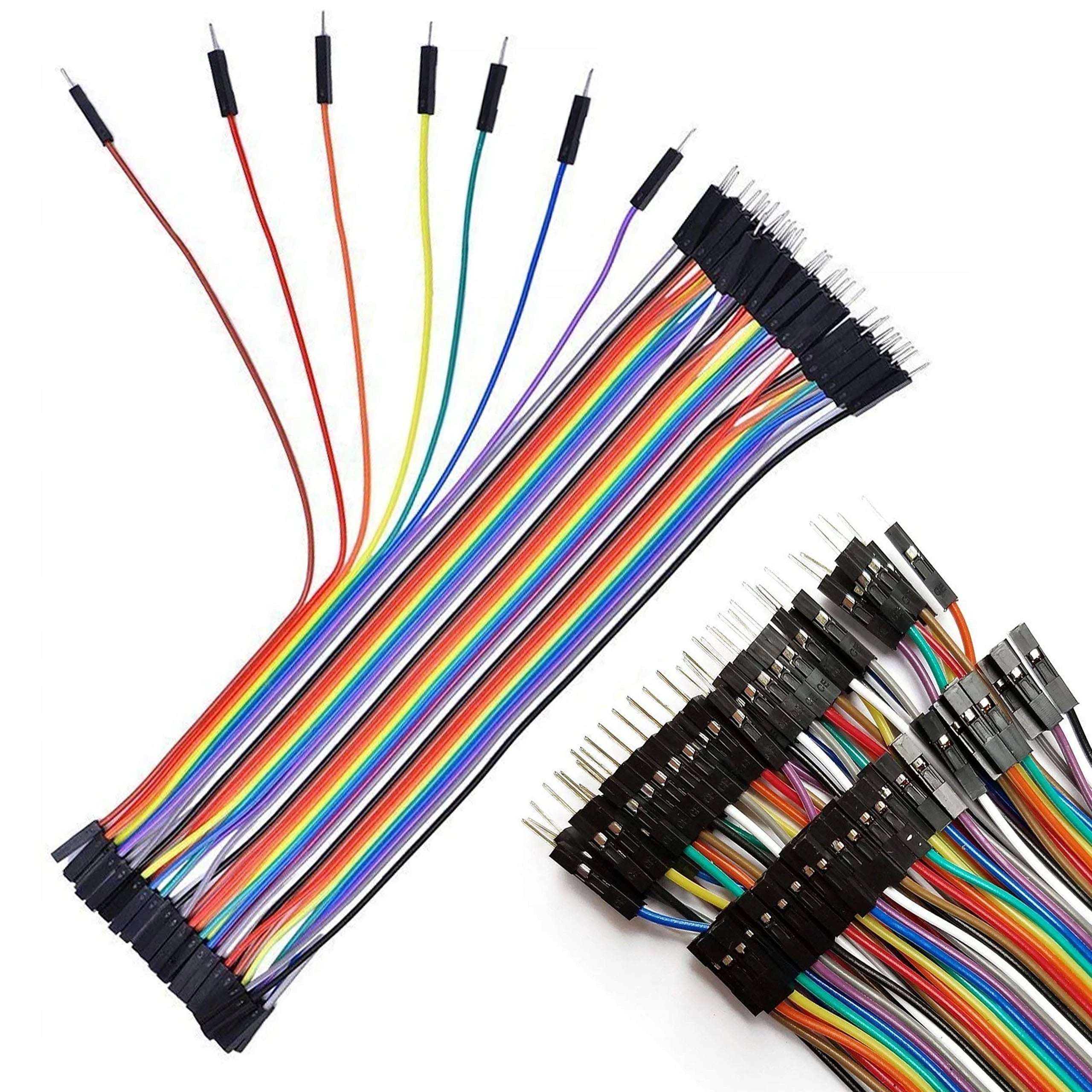 Zestaw Przewodów Połączeniowych 40 Sztuk – Długość 20 cm | Wysokiej Jakości Miedź | Idealne do Arduino i Prototypowania