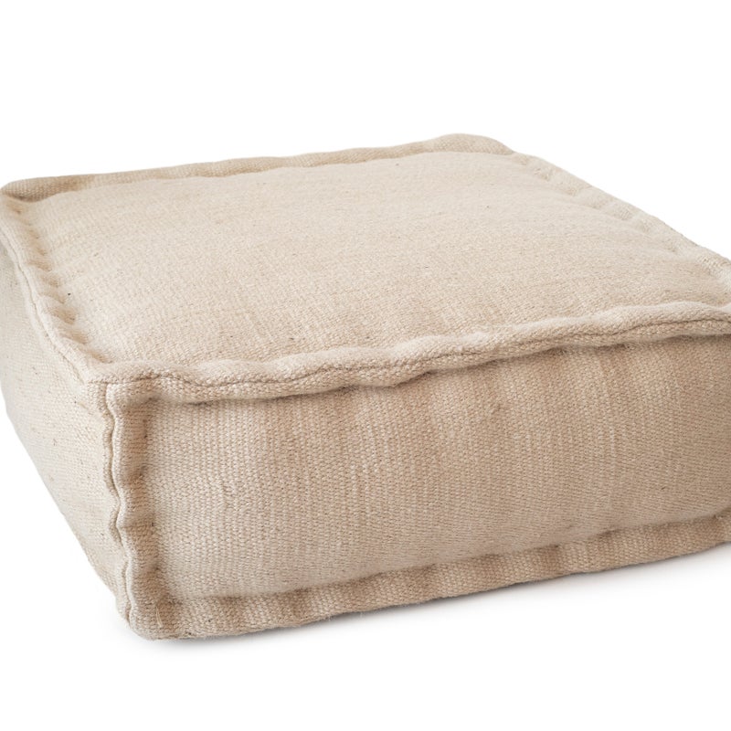 Puf jutowy Natural 60x60x22 cm – wygodne siedzisko boho z naturalnej juty