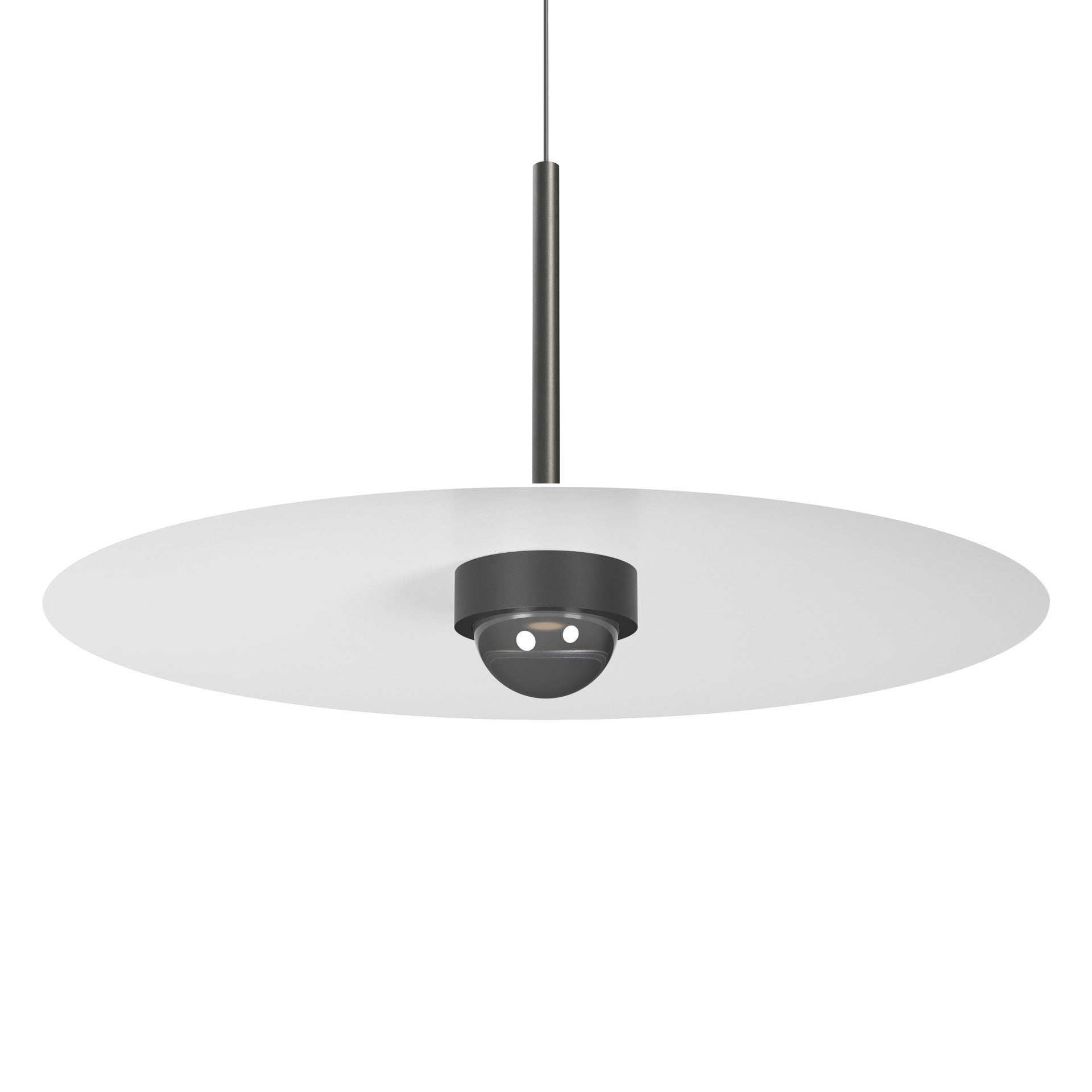 Lampa wisząca LED Hat Surface 8W 83° 3000K Matowa czerń - Oprawa sufitowa lub wpuszczana do oświetlenia wewnętrznego - Beneito & Faure