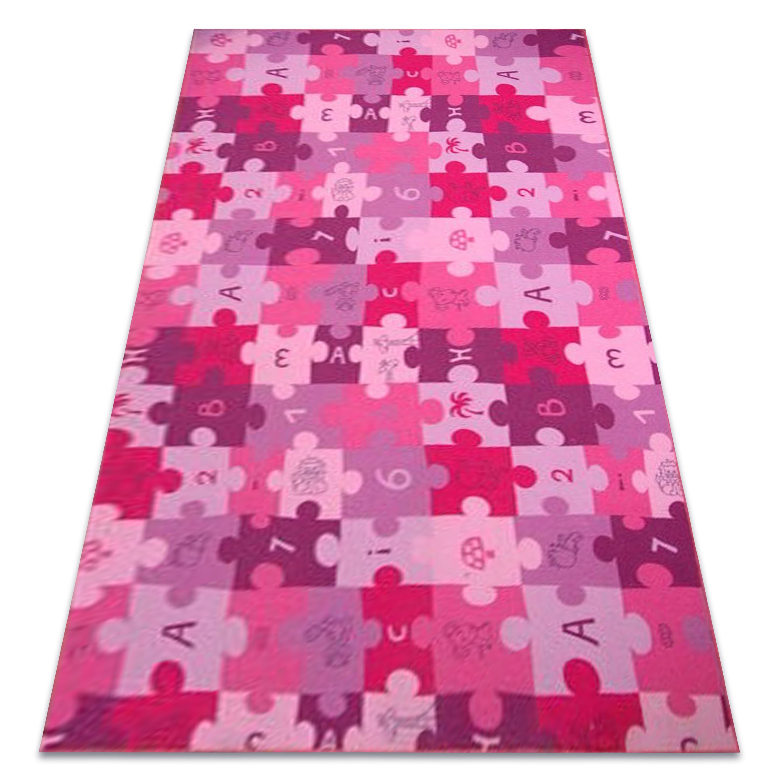Dywan dziecięcy PUZZLE fiolet 400x450 cm