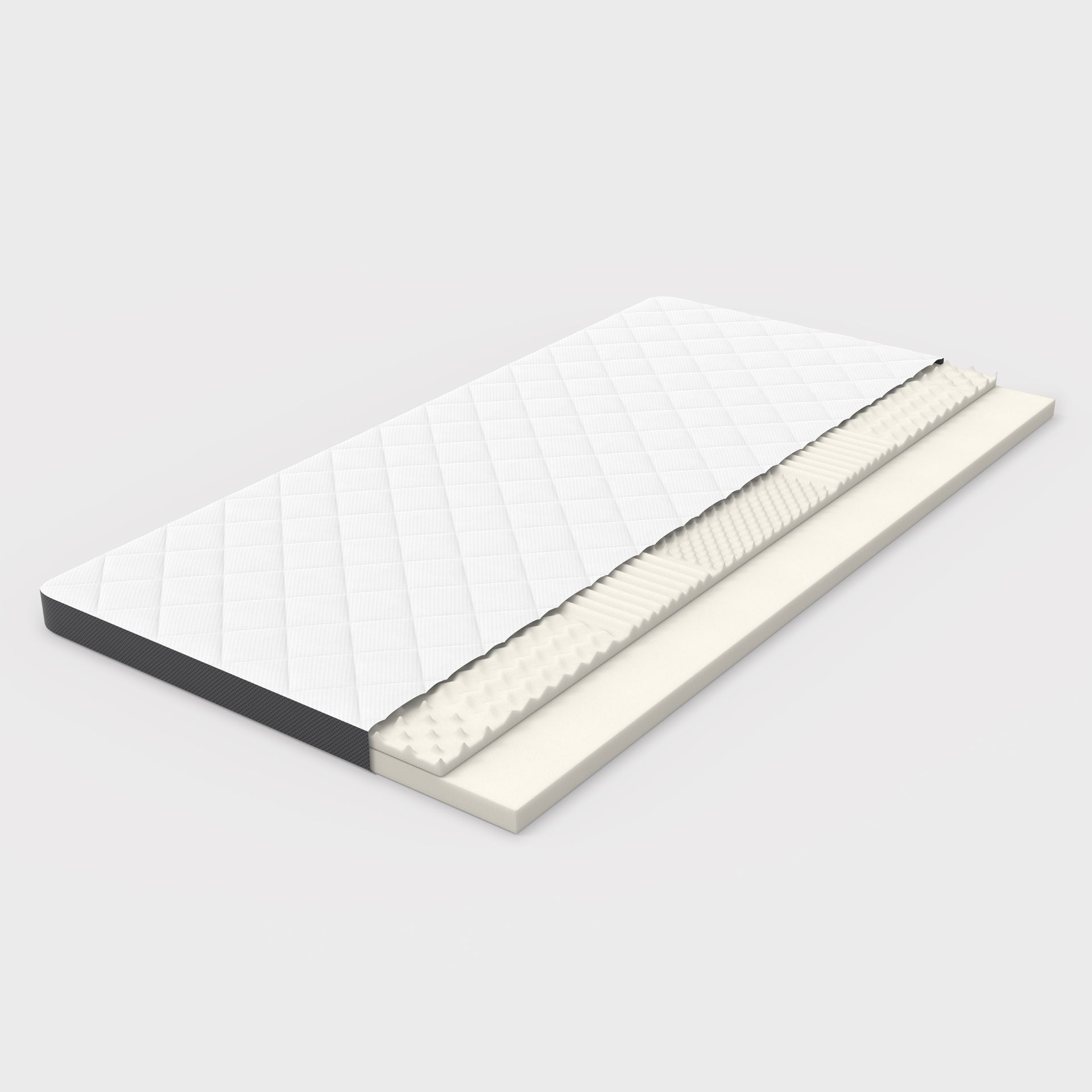 Materac nawierzchniowy Basics 140 x 200 cm, wysokość 7 cm, pianka żelowa, kolor biały