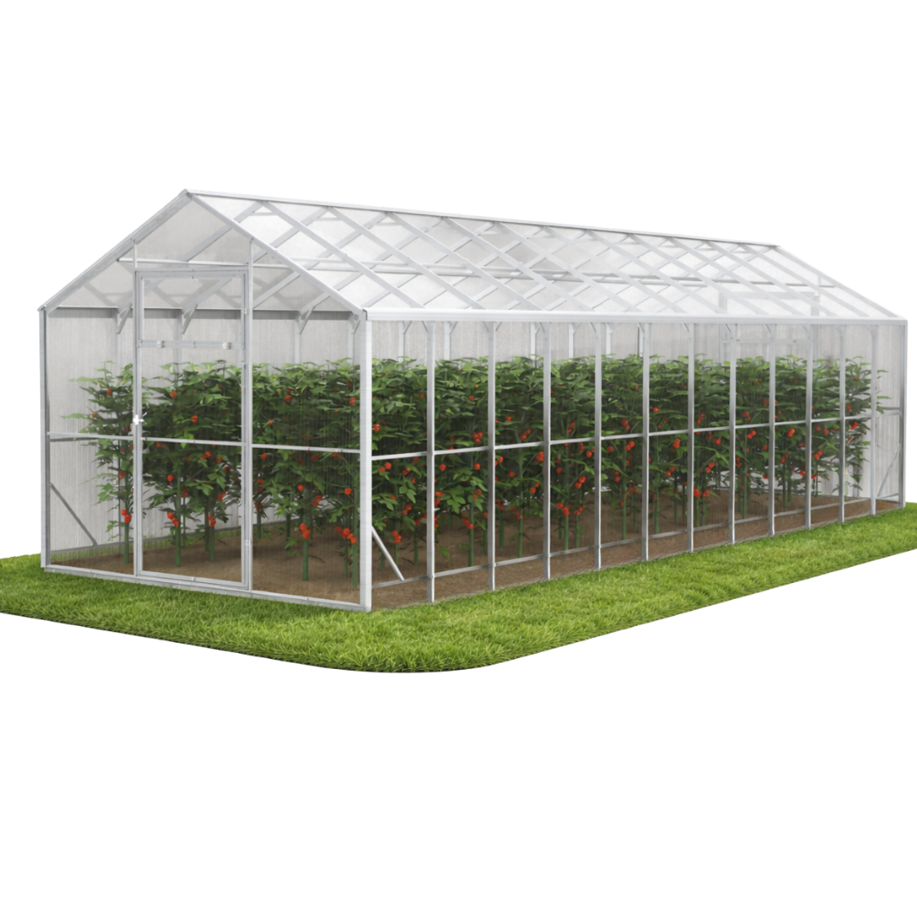 Szklarnia z poliwęglanu DOMEK 2,5x8 m profile 40x20 poliwęglan 4mm - Szklarnia ogrodowa (20 m²)