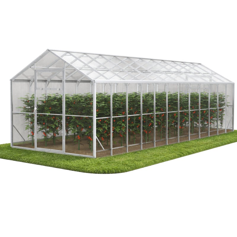 Szklarnia z poliwęglanu DOMEK 2,5x8 m profile 40x20 poliwęglan 4mm - Szklarnia ogrodowa (20 m²)