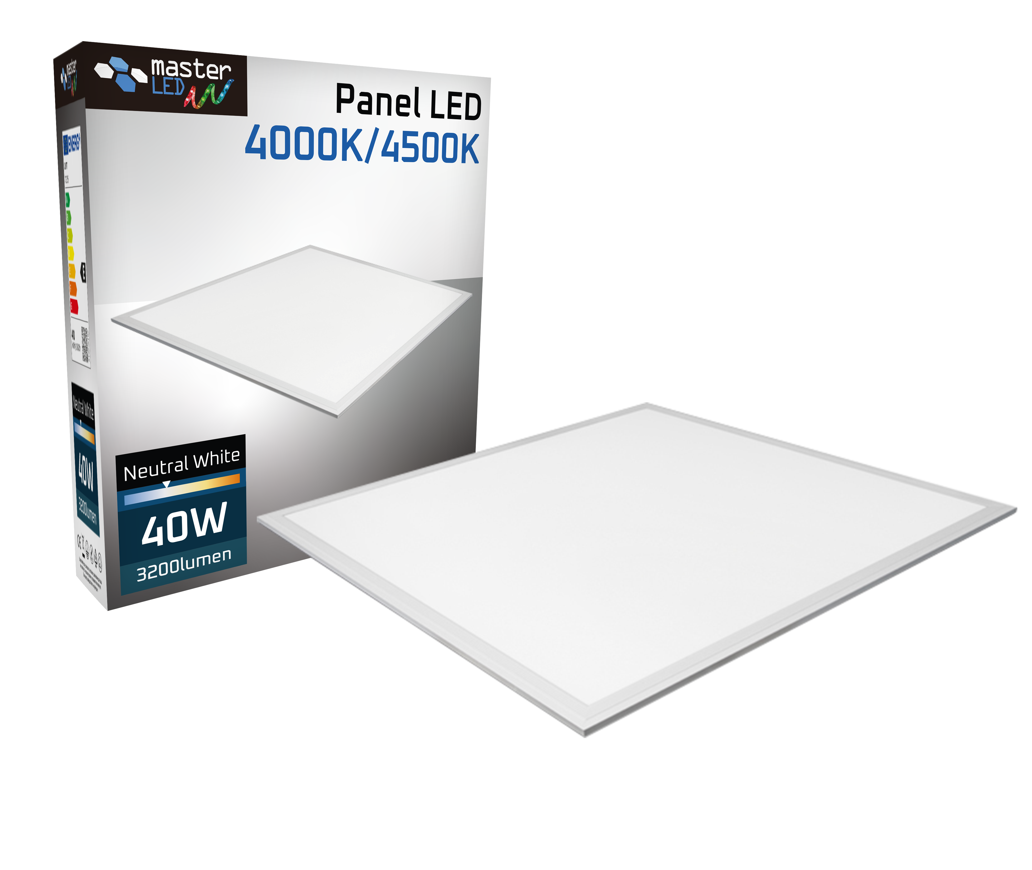 Panel LED podtynkowy Lumio 60x60cm 40W neutralna biel 4000K oprawa sufitowa biała MasterLED