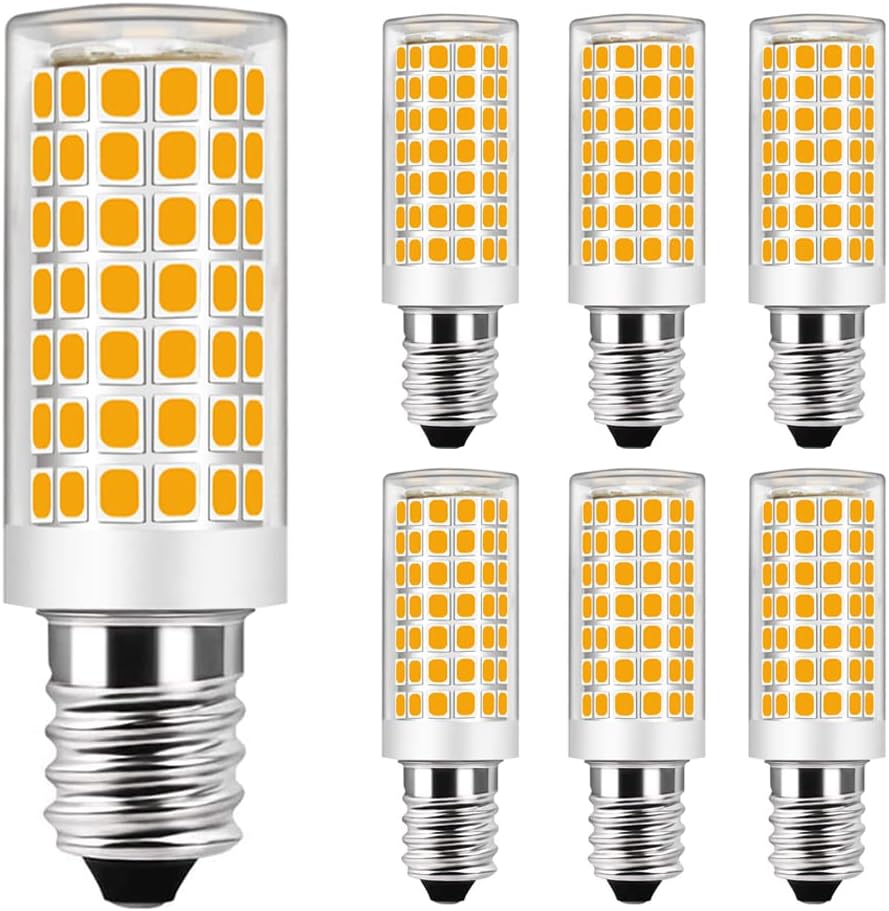 Żarówka LED E14 9W, odpowiednik żarówki halogenowej 75W, 750lm, barwa ciepła biała 3000K, żarówki LED E14, nieściemnialne, AC 220-240V, zestaw 6 szt.