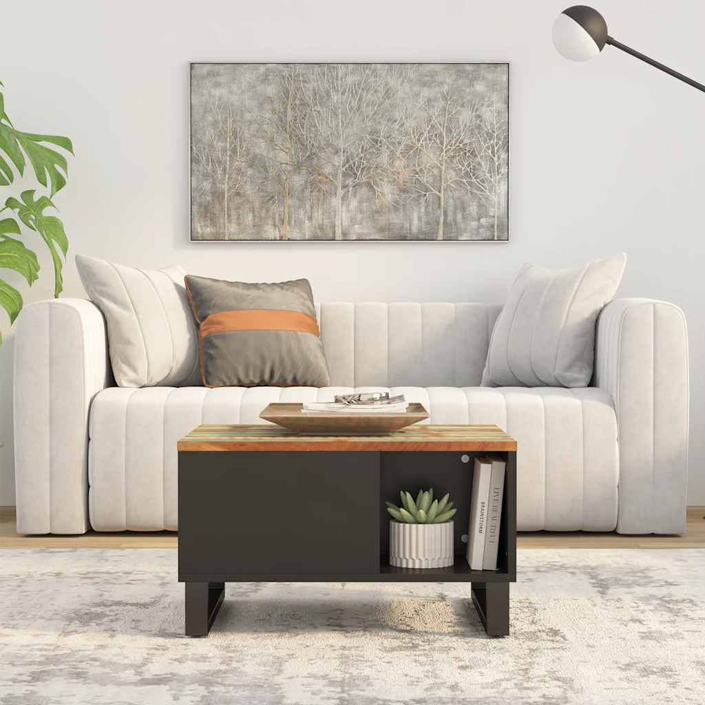 Stolik kawowy, 60x50x35 cm, lite drewno z odzysku vidaXL