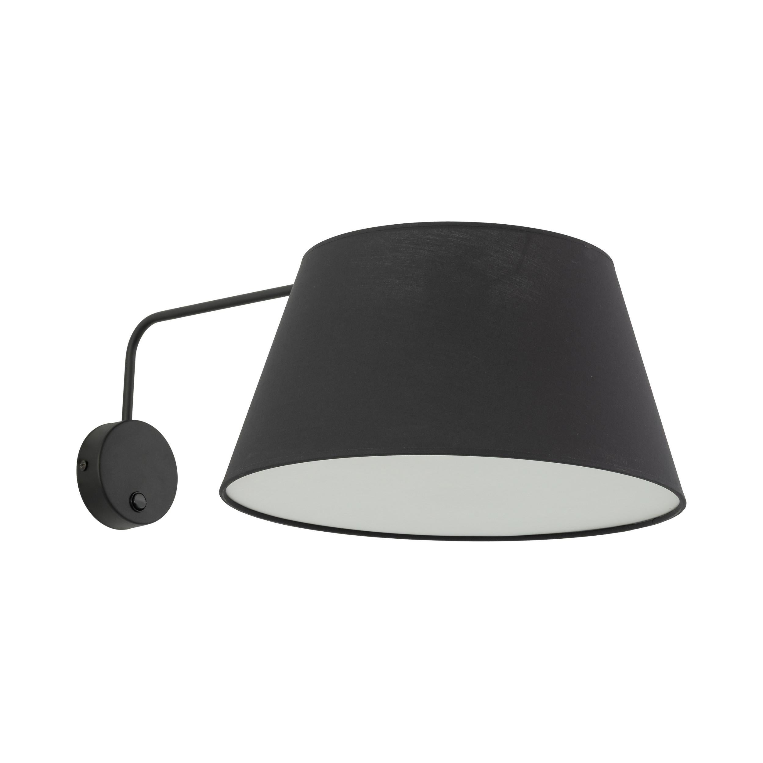 Kinkiet TK Lighting FORMO czarny tkaninowy abażur 1xE27 21x26x60 cm 1 szt.