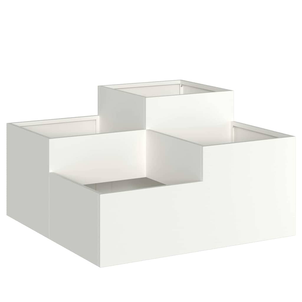 Doniczka ogrodowa Biały 100 x 100 x 48 cm Stal