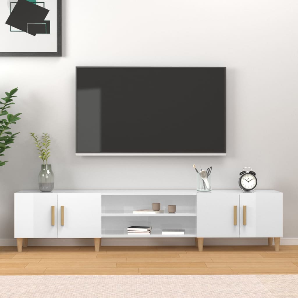 Meuble TV VidaXL 180x31,5x40 cm materiał: bois d'ingénierie kolor: biały