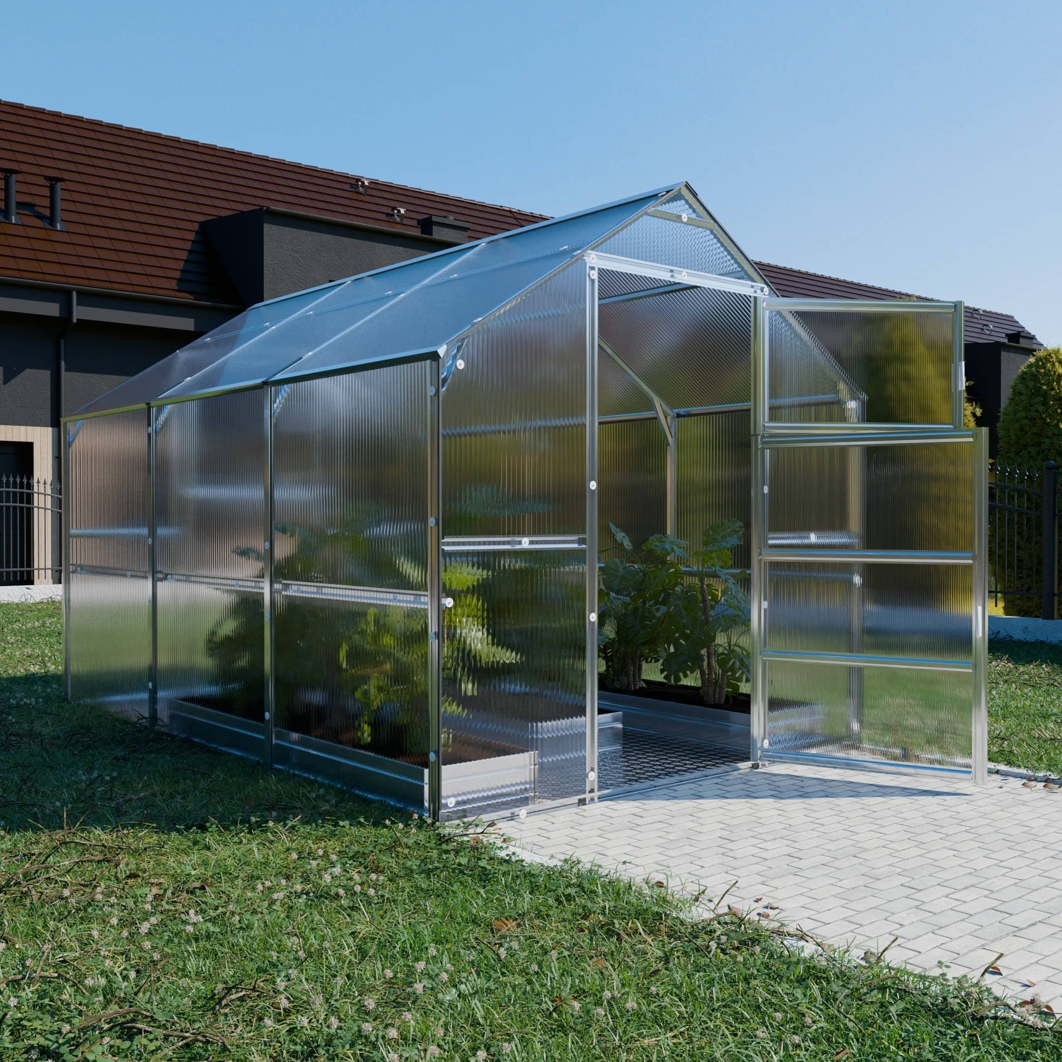 Szklarnia KLASIKA BERNARD 2,35 x 3 m (7,05 m²), 6 mm z powłoką z poliwęglanu 1szt.