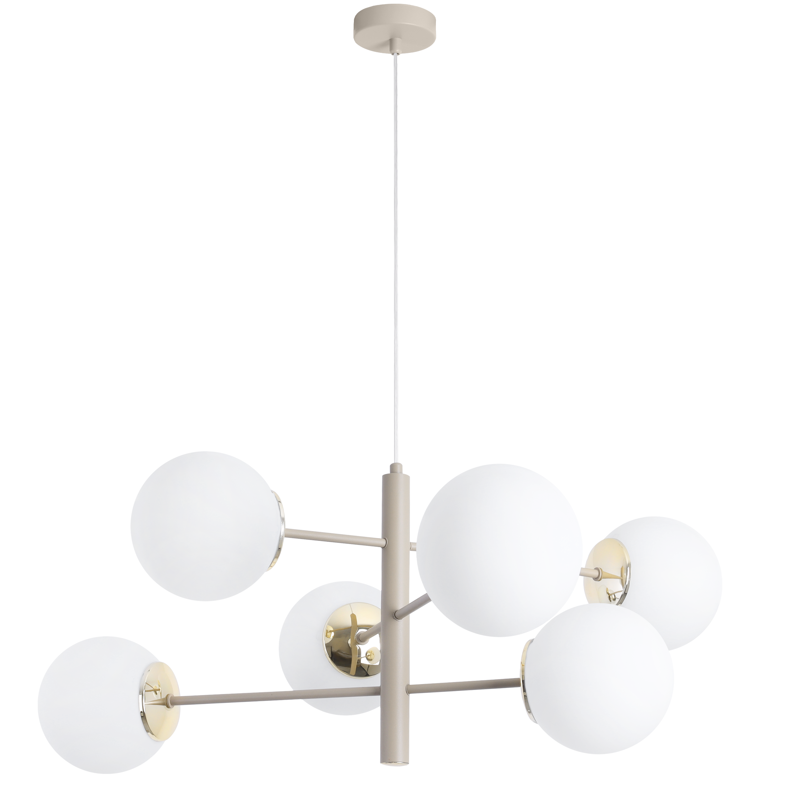 Lampa sufitowa wisząca Light Home LH Vinceza 6x E14 kaszmirowy/złoty