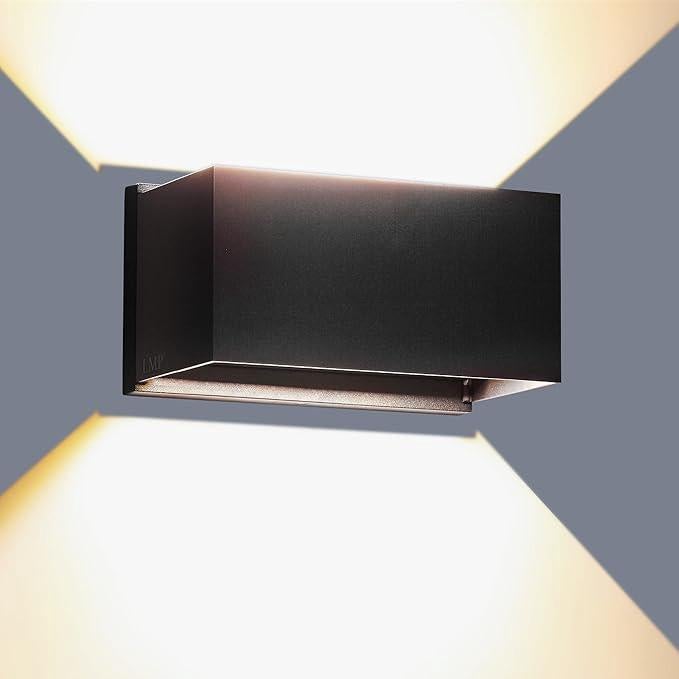 Kinkiet LED 24W - 20 x 10 x 10 cm - Regulowany kąt świecenia, obudowa aluminiowa, wodoodporna (IP65) do stosowania wewnątrz i na zewnątrz