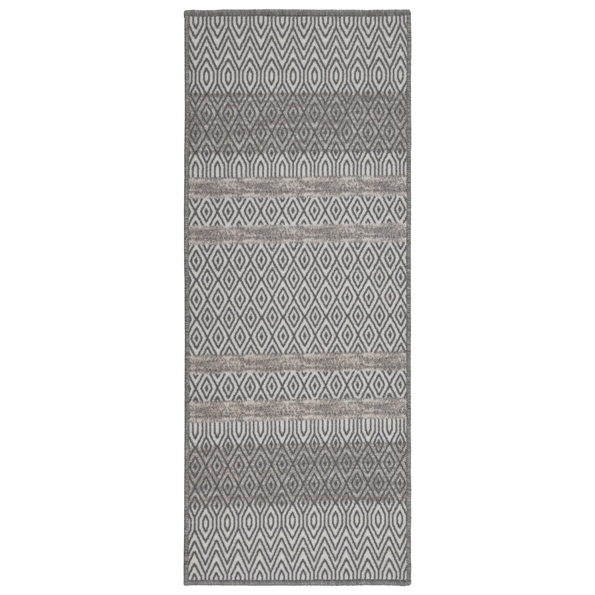 Dywan uniwersalny antypoślizgowy Vita 80x200 cm chodnik dywanowy do kuchni na korytarz do pokoju Geometryczny szary