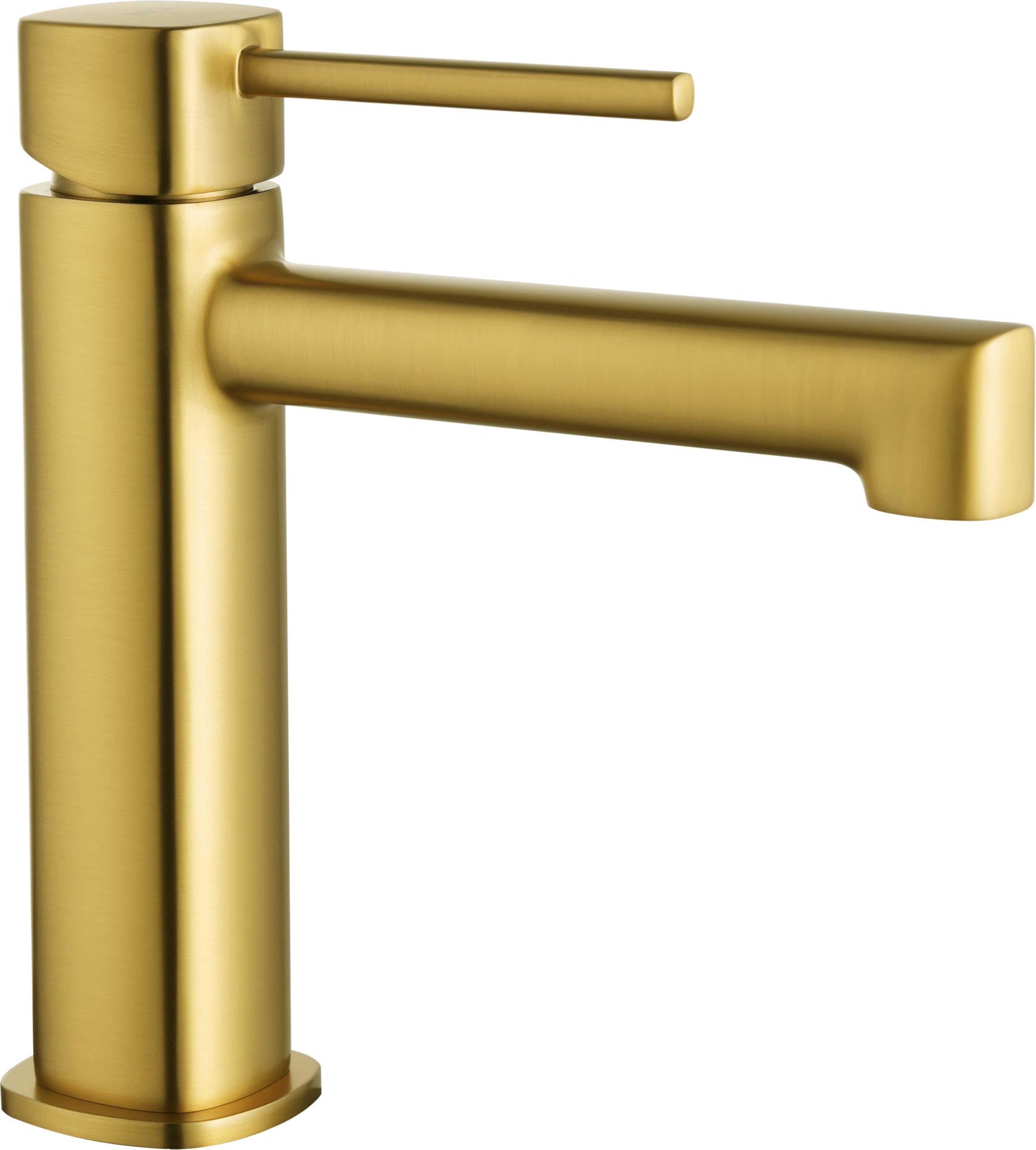 IMEX – Złota Bateria Łazienkowa | Jednouchwytowa Bateria Łazienkowa z Ciepłą i Zimną Wodą | Bateria z Niską Wylewką z Mosiądzu | Seria Toscana