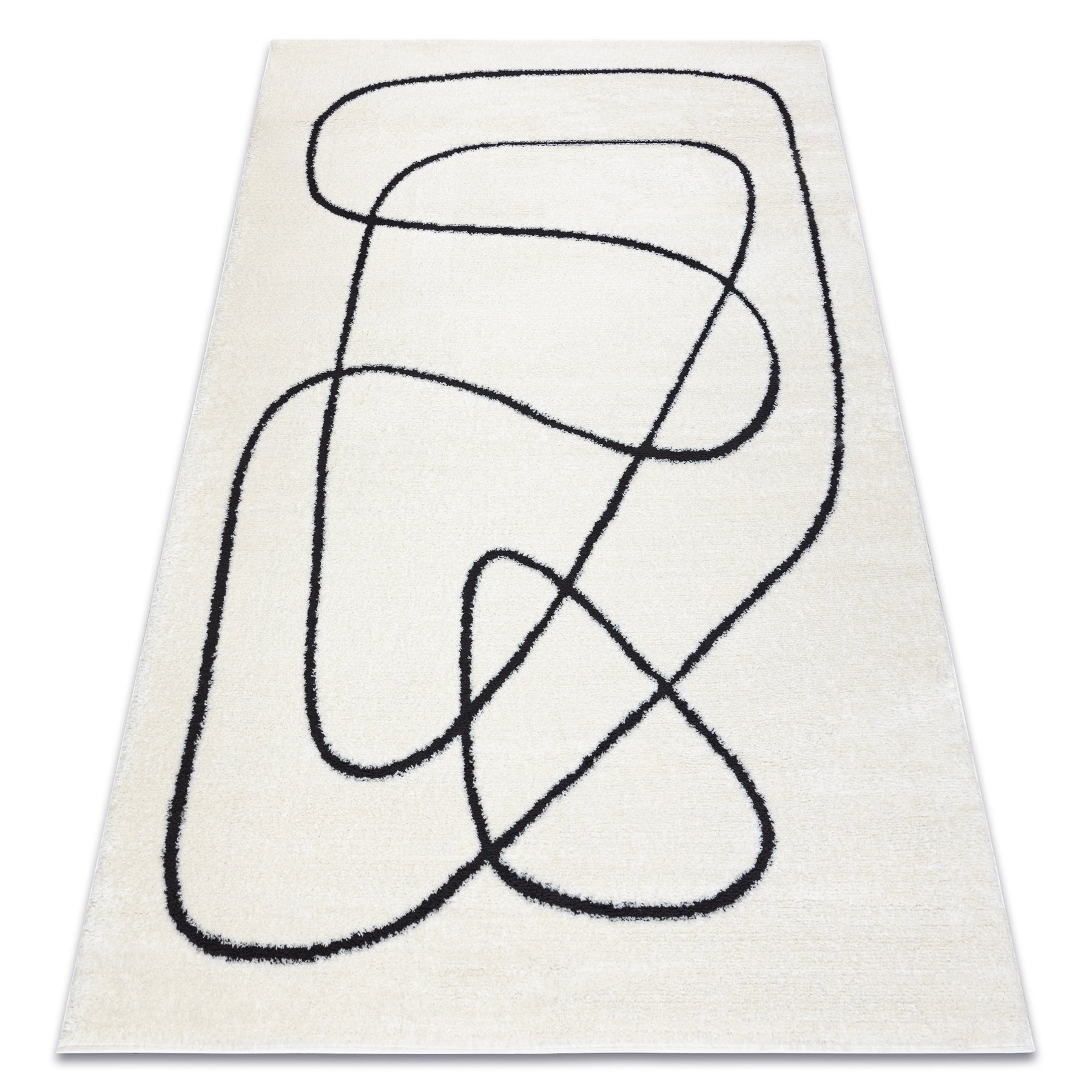 Dywan MODE 8377 abstrakcja krem / czarny 160x220 cm