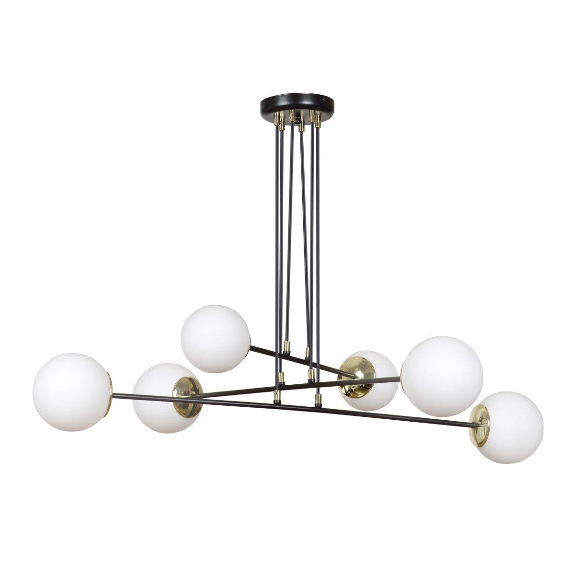 Żyrandol Emibig 6xE14 40W OGNIS 6 BLACK 966/6