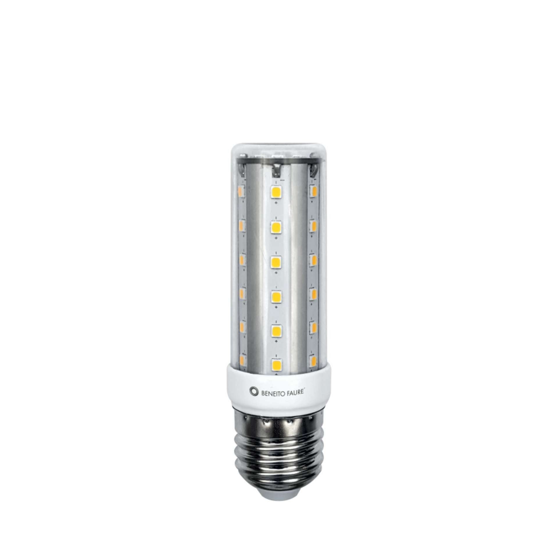 Żarówka LED HQI Tubular E27 10W 360 stopni, światło naturalne 4000K, 1030lm, profesjonalna lampa tubularna do wnętrz - Beneito & Faure