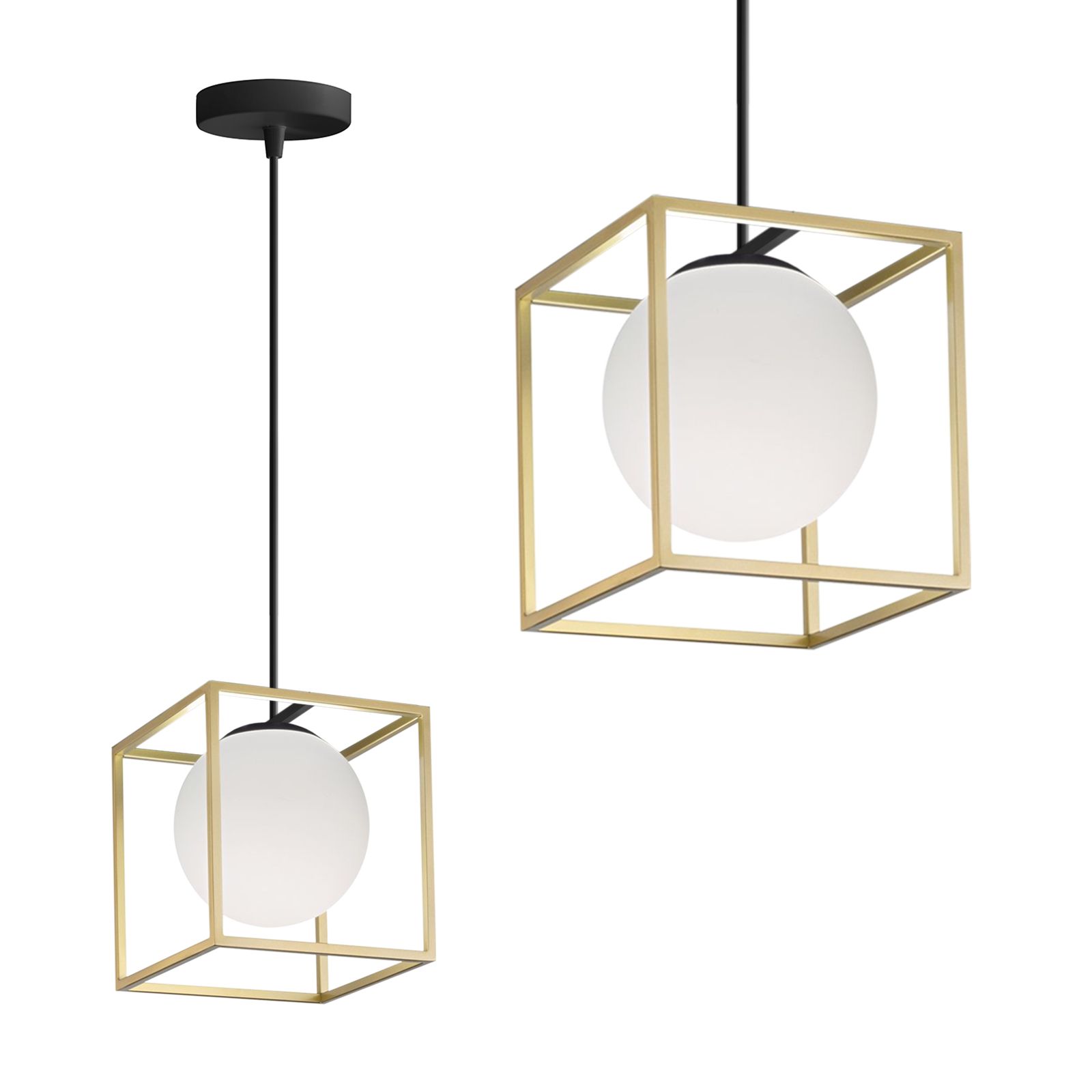 Lampa Sufitowa Wisząca Toolight App1165-1Cp Złoty Biały