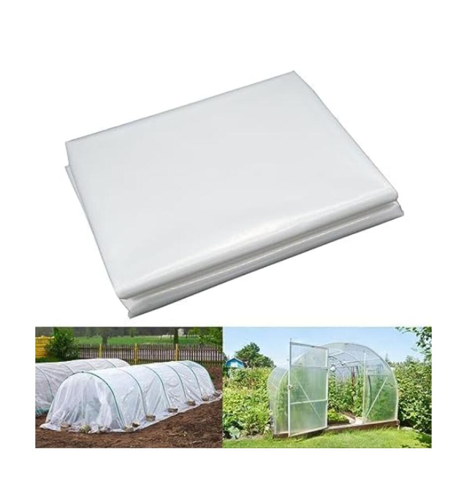 Pokrycie szklarni 3m x 10m, przezroczysta osłona plastikowa, pokrycie szklarni tunelowej, gruba przezroczysta folia PE, odpowiednia do plastikowych