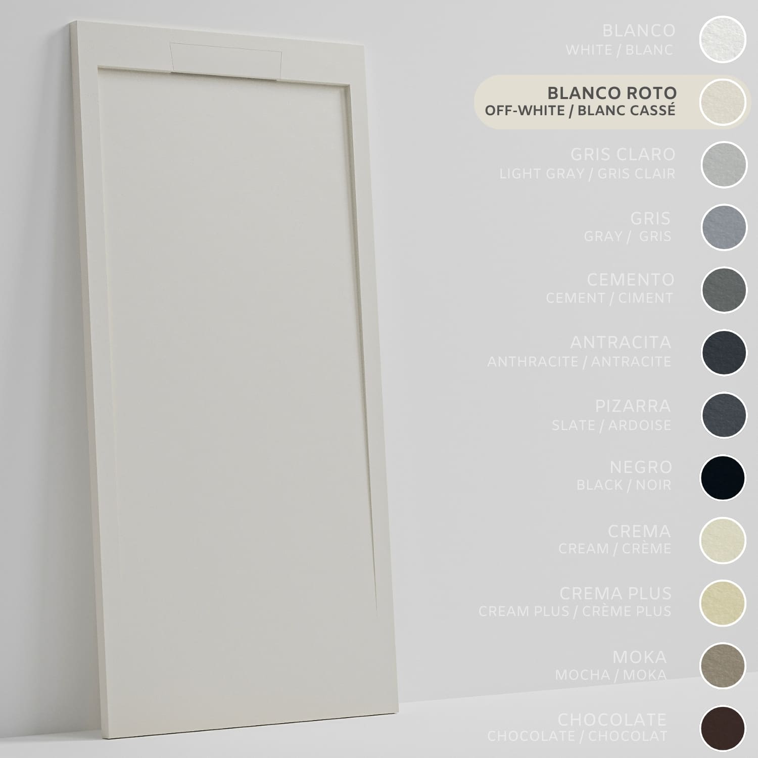 SOULHOME Brodzik prysznicowy– Żywica– Gel Coat– Gładka/Kamienna tekstura – Antypoślizgowy – złamana biel- 100X70- Niski 3cm– Elegancki SAME