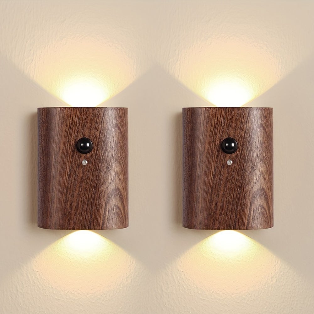 Kinkiet LED, lampki nocne z czujnikiem ruchu, lampa ścienna, ładowalne kinkiety, 2 sztuki
