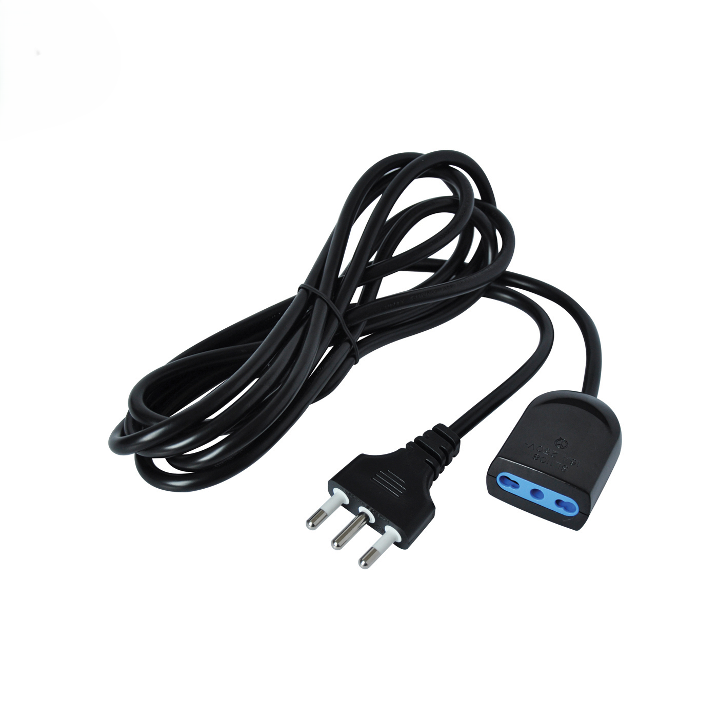 Alcapower Profesjonalny przedłużacz elektryczny 16A Gniazdo 10/16A Kabel 5m Czarny, Bezpieczne rozwiązanie do domu i biura