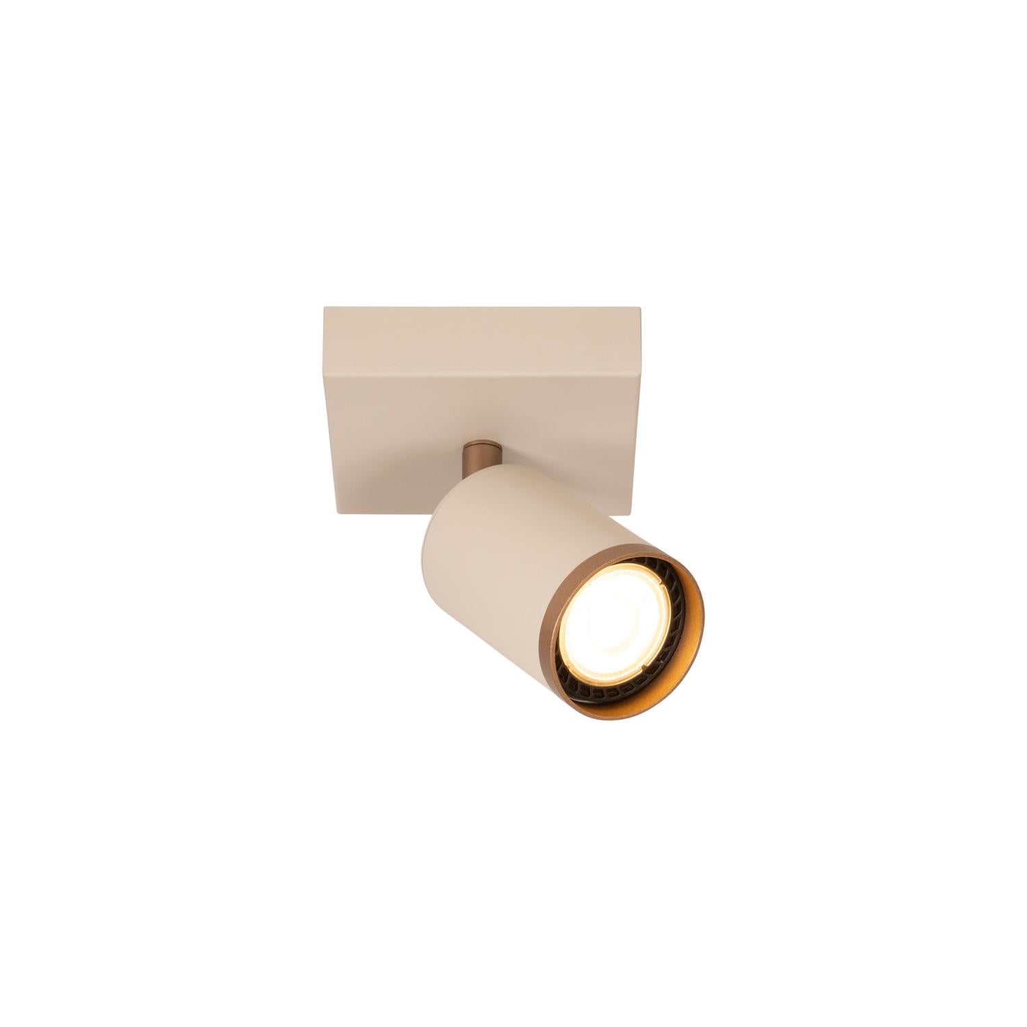 Reflektor tuba z obwódką REGINA taupe 1xGU10x50W aluminium wym:14x10x10cm IP20 Lucide