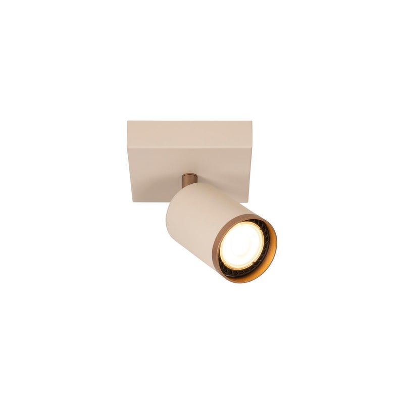 Reflektor tuba z obwódką REGINA taupe 1xGU10x50W aluminium wym:14x10x10cm IP20 Lucide