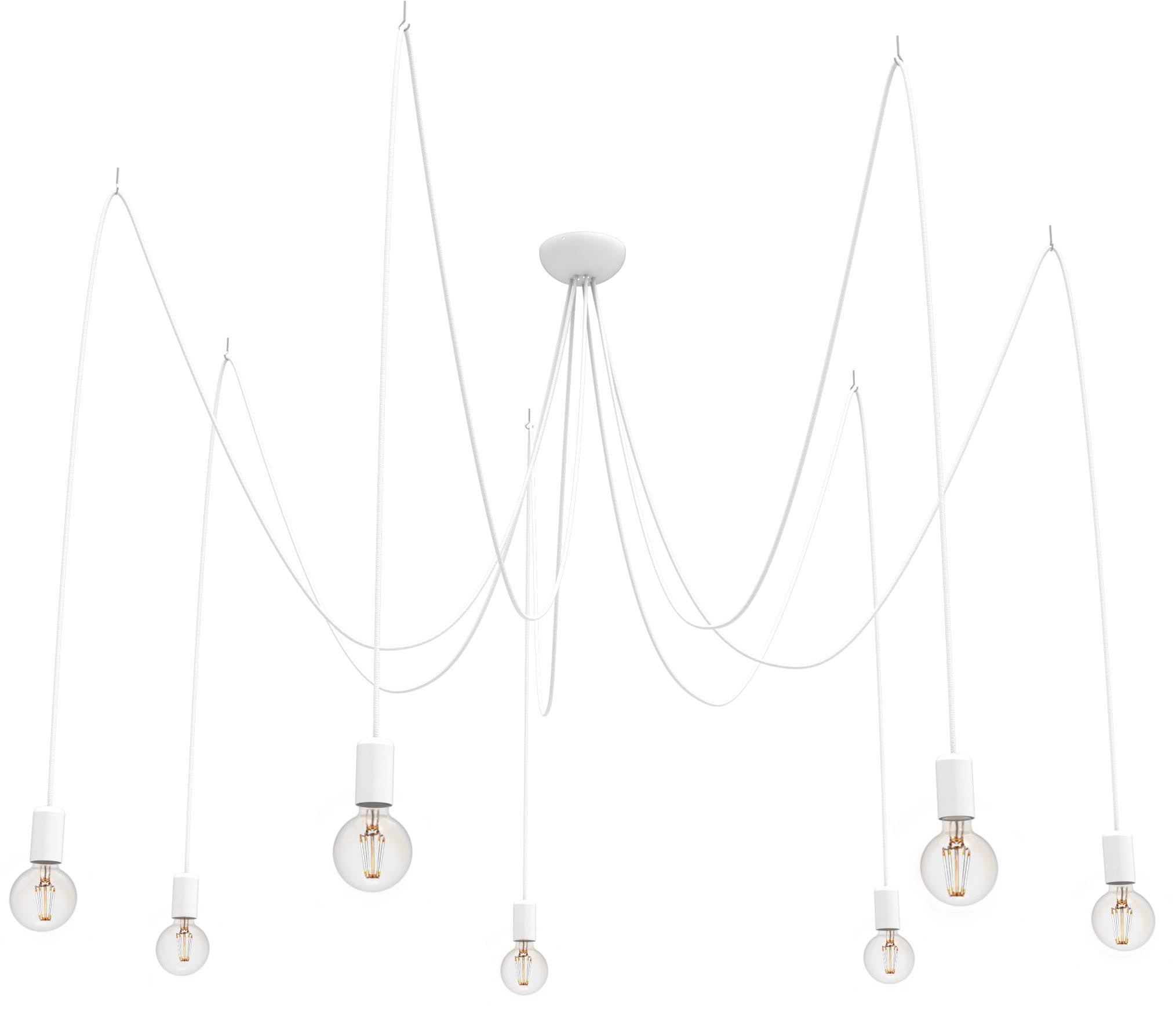Lampa wisząca żyrandol Nowodvorski SPIDER biała, metal 9743