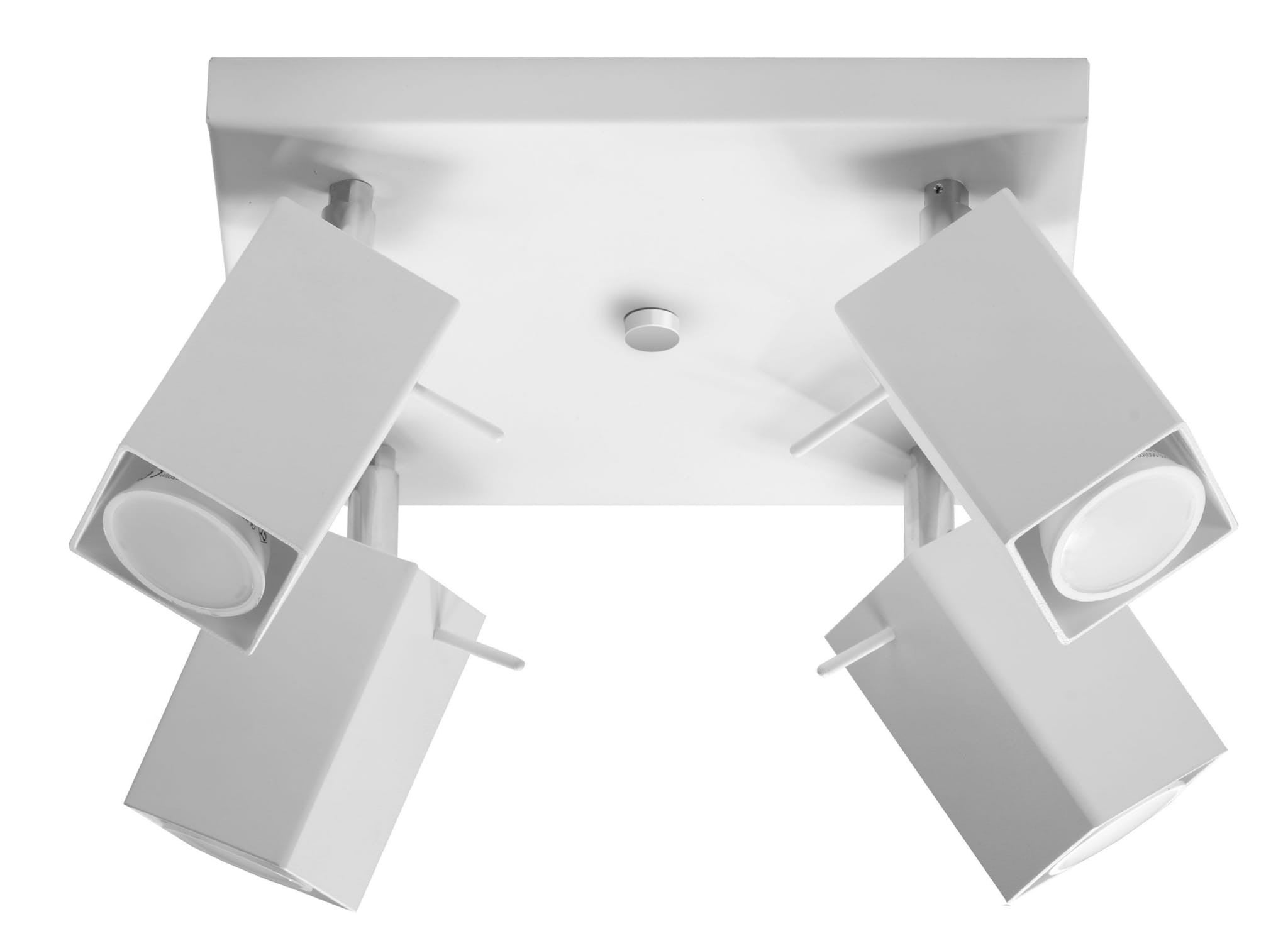 Plafonnier Acier Blanc GU10 4 Merida
