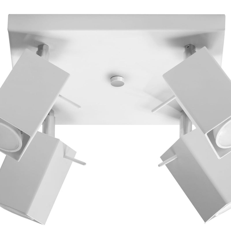 Plafonnier Acier Blanc GU10 4 Merida