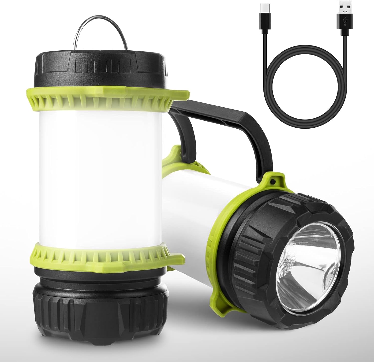 Lampa kempingowa LED, akumulatorowa lampa kempingowa, mocna latarka LED 5 trybów z powerbankiem 2600mAh, wodoodporna do majsterkowania, wędrówek