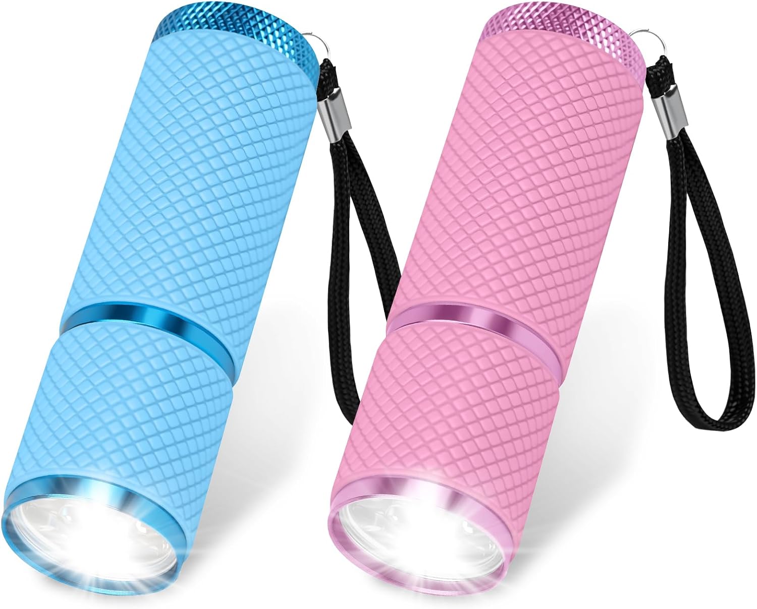 2-częściowa mini latarka, ultra mocna latarka LED, latarka zasilana bateryjnie, zestaw latarek LED, mała latarka 9 mm z 9 diodami LED