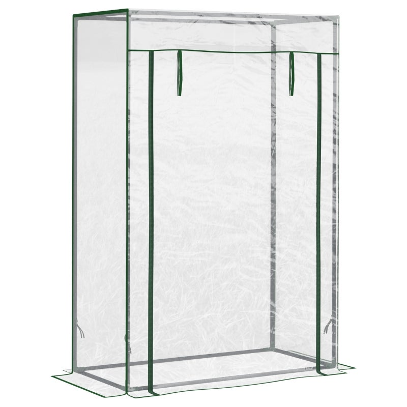 Mini szklarnia 100 x 50 x 150 cm, wodoodporna konstrukcja odporna na promieniowanie UV, przezroczysty, stal oraz tworzywo sztuczne