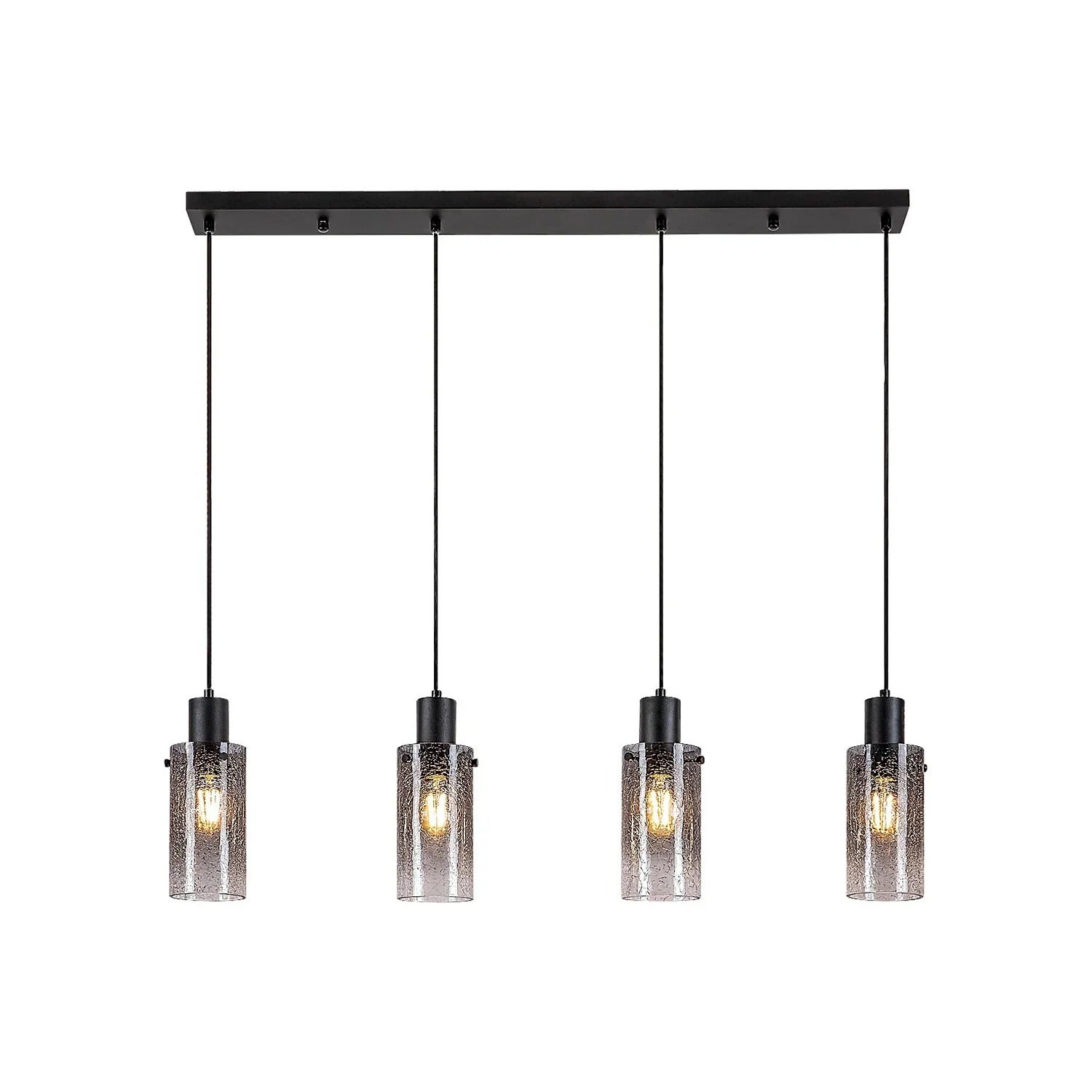 Lampa wisząca Fumea czarna-dymiona 4xE27x60W nad stół wym: 120 x 100 x 10 cm metal Rabalux