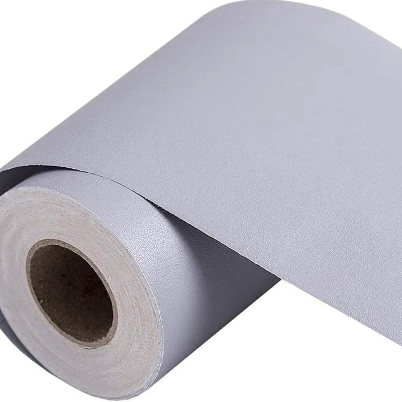 Jasnoszare fryzy z tapetą 10 X 500 cm Listwa ścienna Samoprzylepna Okleina Ścienna Przylepna Listwa Przypodłogowa PCV