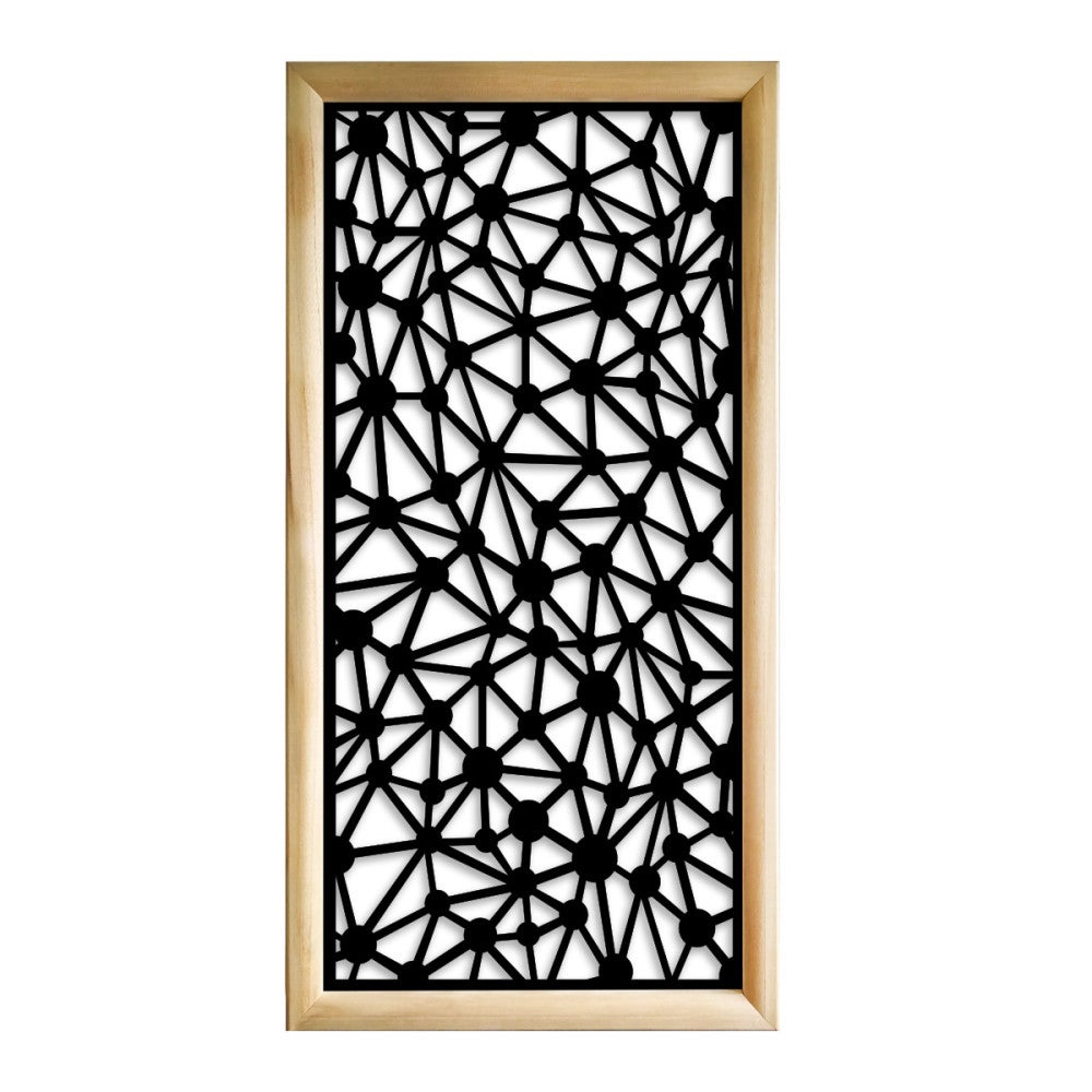 ATOM - Prostokątne moduły dekoracyjne z drewna i PVC - Rozmiar 47x94 cm - Grubość 47 mm - Kolor wewnętrzny CZARNY