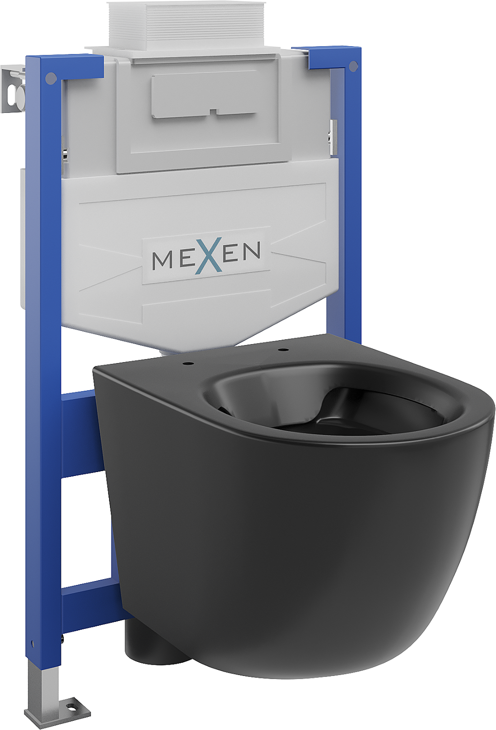 Mexen zestaw podtynkowy WC stelaż Fenix XS-U z miską WC Lena, czarny mat - 6853322XX85
