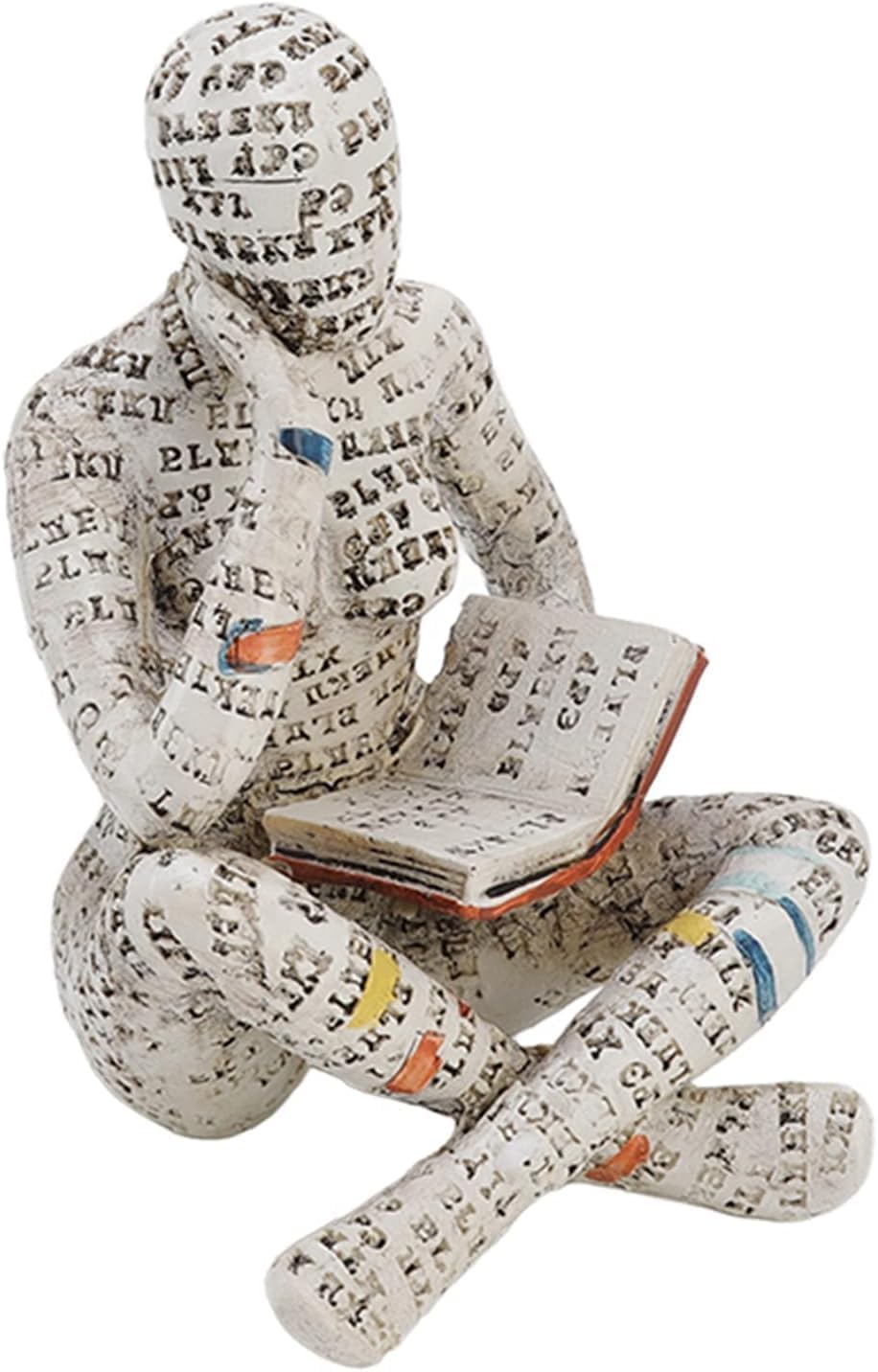 Rzeźba-figurka na półkę, 11 x 8 x 7 cm, abstrakcyjna, czytająca kobieta, ręcznie malowana rzeźba-statua, rzemiosło dekoracyjne
