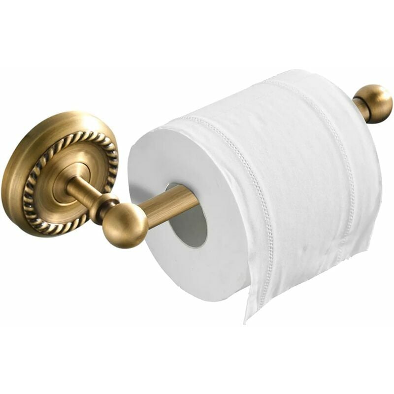 Uchwyt na papier toaletowy z antycznego mosiądzu 20 cm, montowany na ścianie, brązowy uchwyt na rolkę papieru toaletowego, akcesorium do łazienki