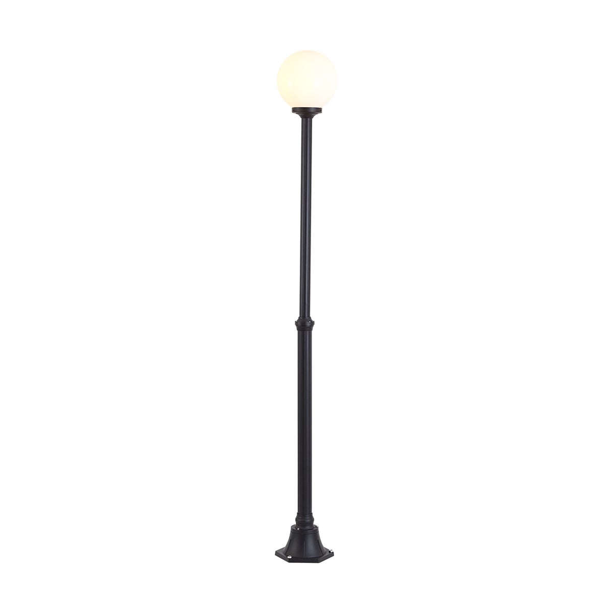 Qazqa classic-antique lampa słupkowa do ogród - Champs - czarny, max. 15w, kompatybilny z żarówką LED, e27, 211cm, IP44