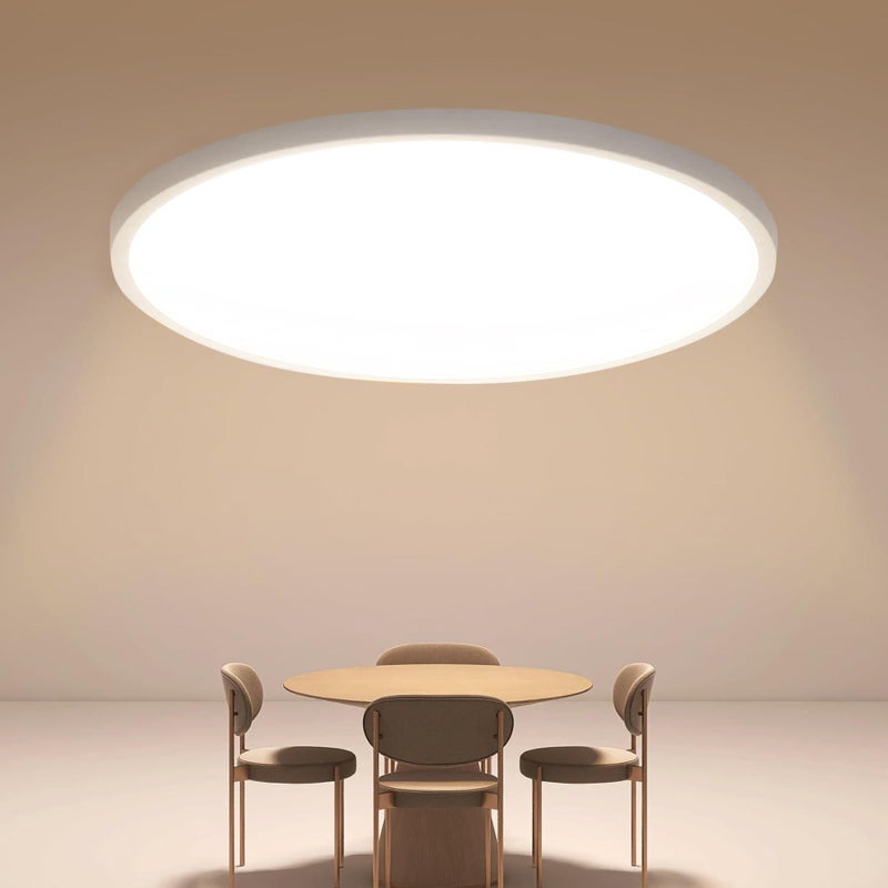 Lampa sufitowa LED Ø40 cm, 36 W, 3980 lm, IP44, lampa sufitowa LED do łazienki, ciepła lampa 3000 K do sypialni, łazienki i kuchni