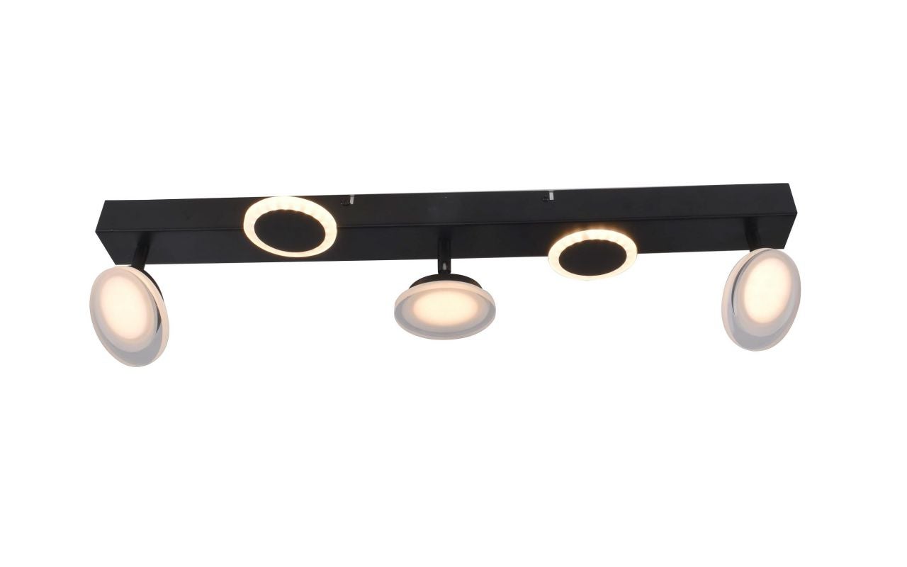 Lampa BRILLIANT, Meriza LED spot bar 3 płomienie czarny, 3x zintegrowana dioda LED, 7,3W zintegrowana dioda LED, (933lm, 3000K), obrotowe głowice