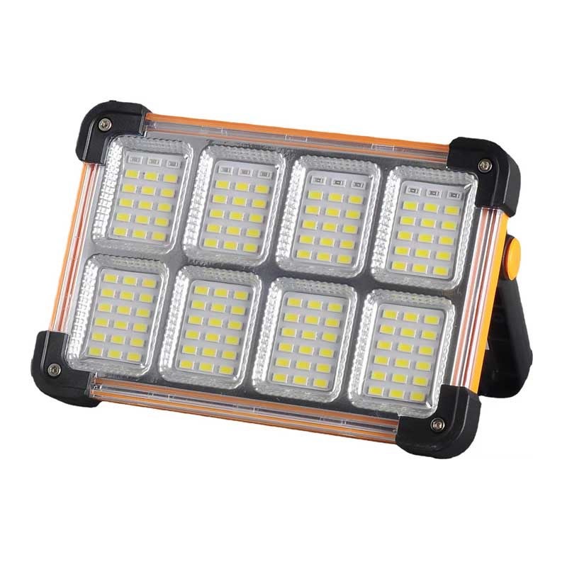 Projektor LED z możliwością ładowania przenośny reflektor LED na budowę zasilany energią słoneczną akumulatorem tryby lampy roboczej kempingu budowę